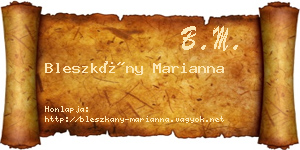 Bleszkány Marianna névjegykártya